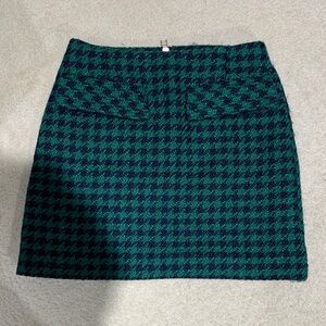 Green and Black Checkered Women's Skirt